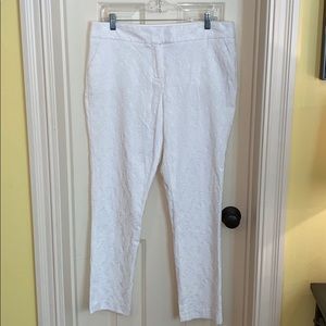 Laundry Embroidered White Pants